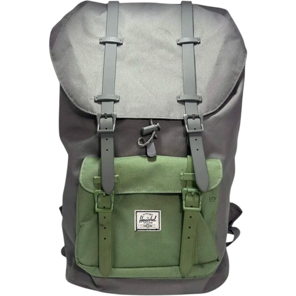 Herschel Supply Co. Men's Little America Backpack 30L Gray & Green Outdoors